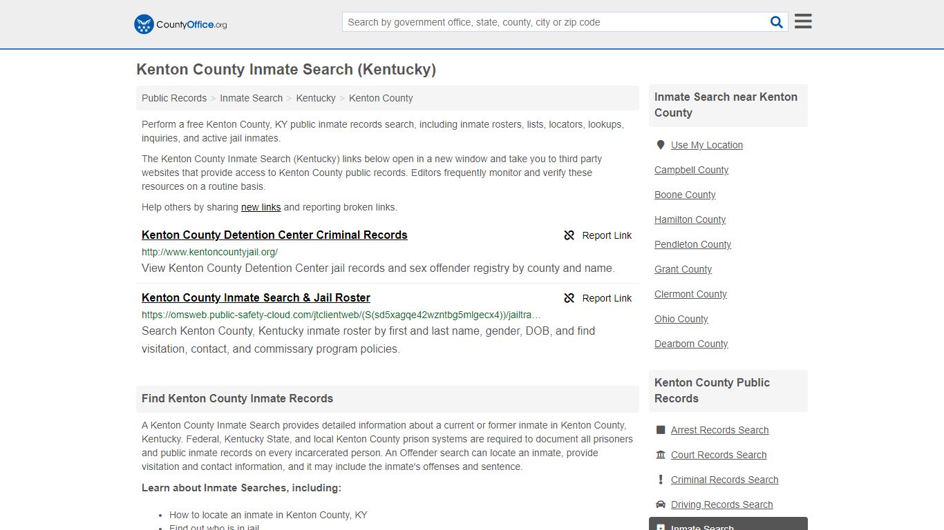 Inmate Search - Kenton County, KY (Inmate Rosters & Locators)